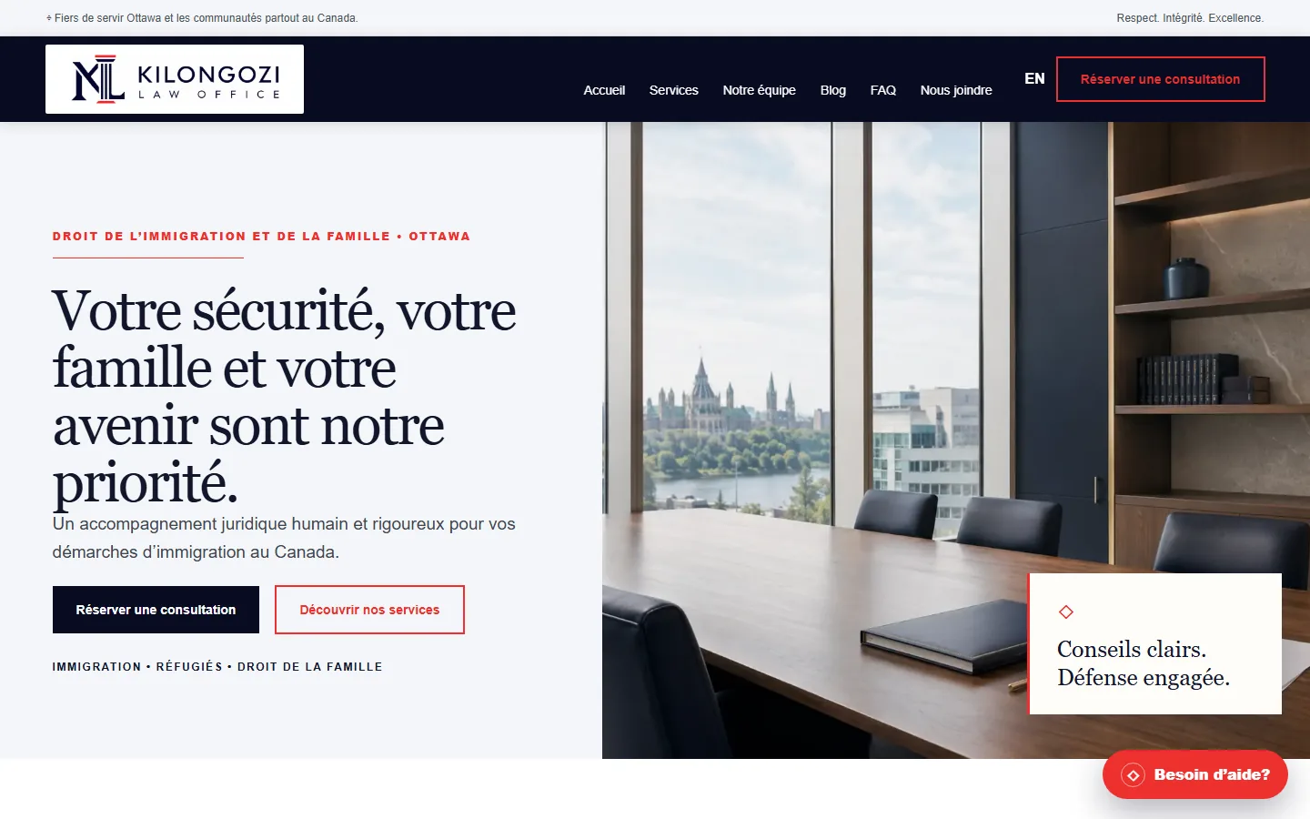 Aperçu du site Kilongozi Law Office